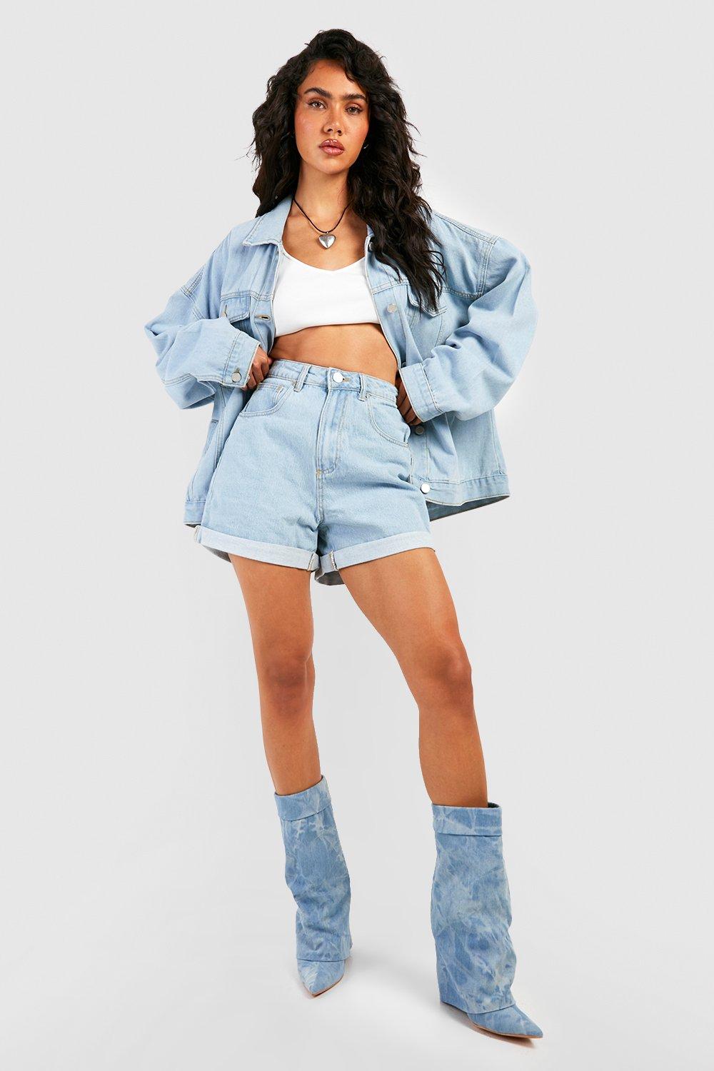 Short jean boyfriend femme new arrivals